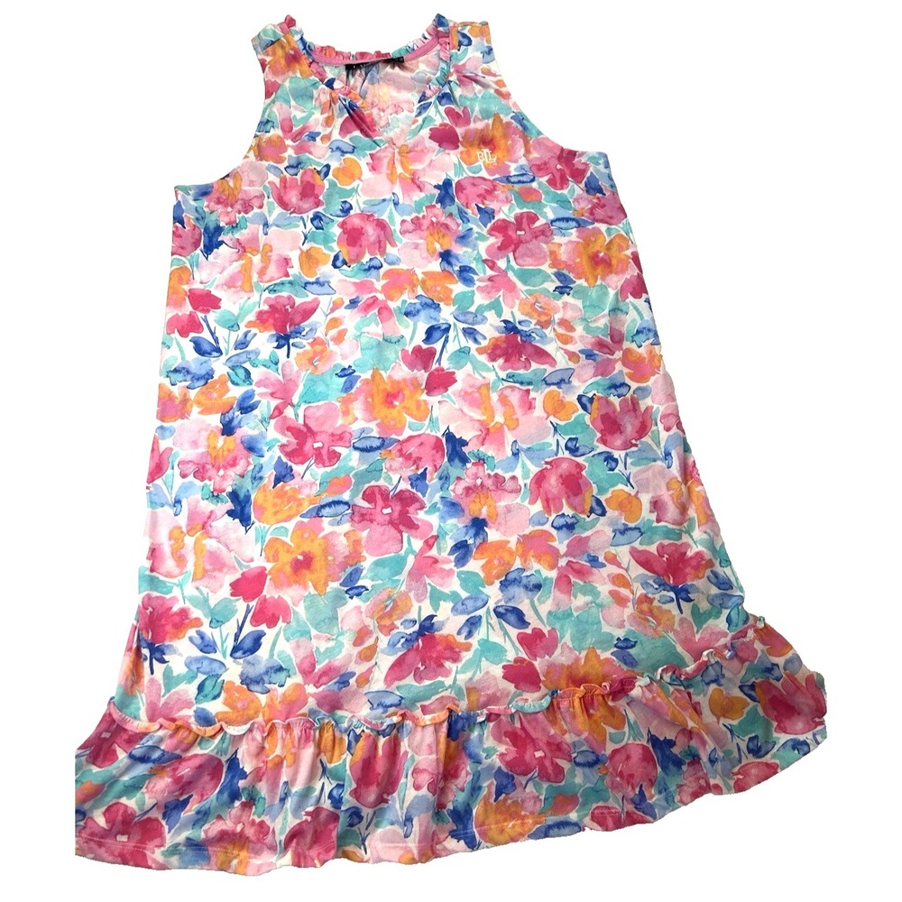 Lauren Ralph Lauren Floral Beach Resortcore Colorful Vacation Size M